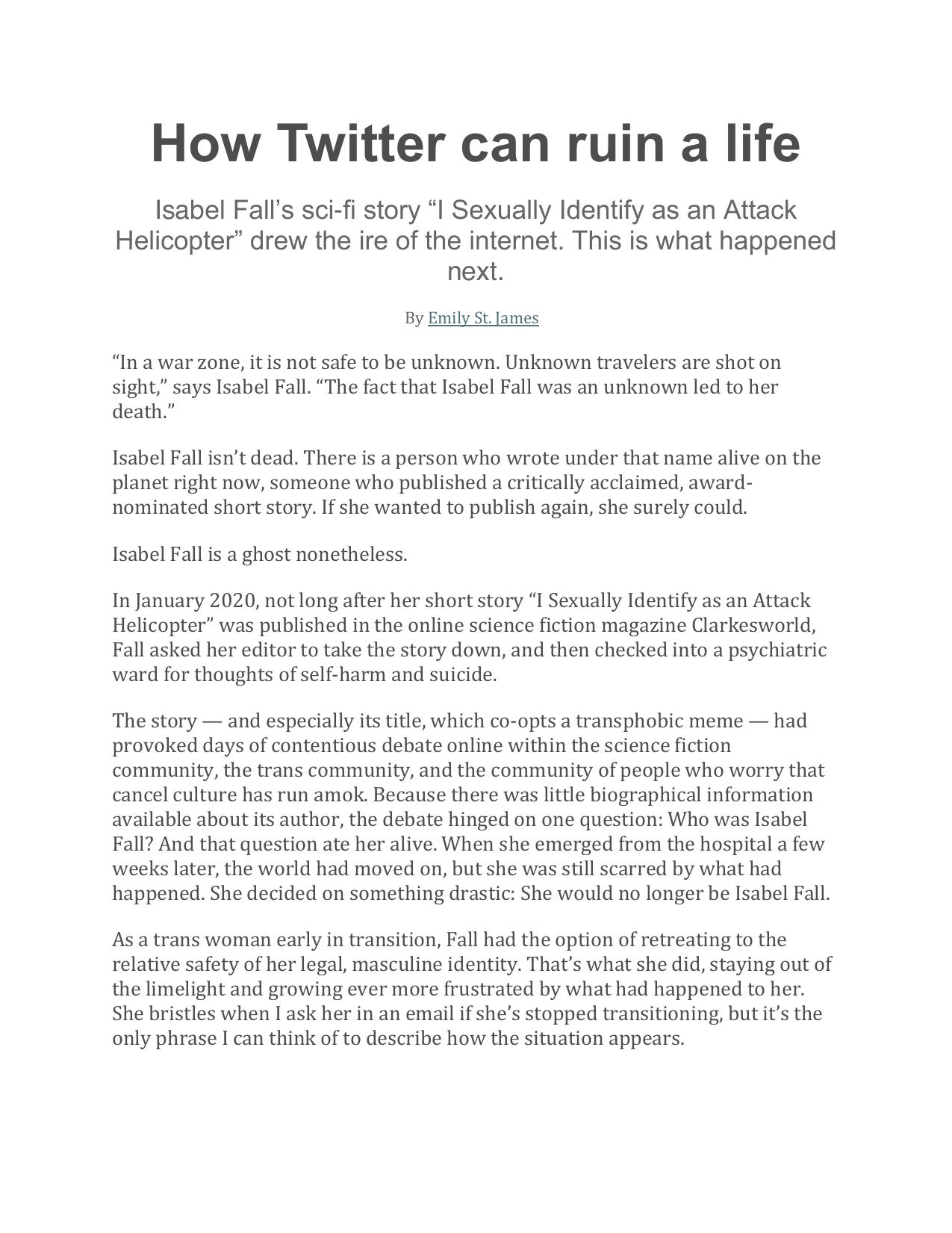 How Twitter can ruin a life