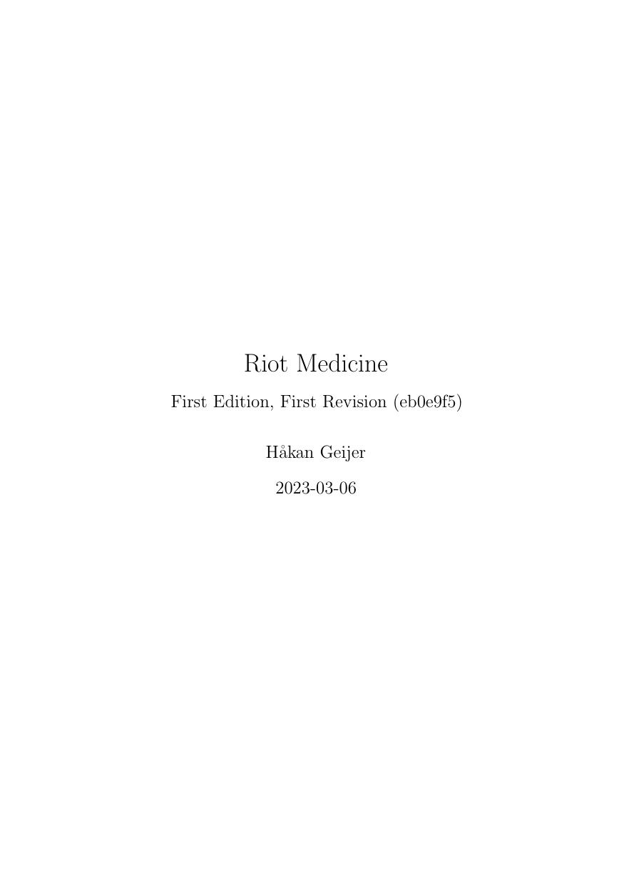 Riot Medicine