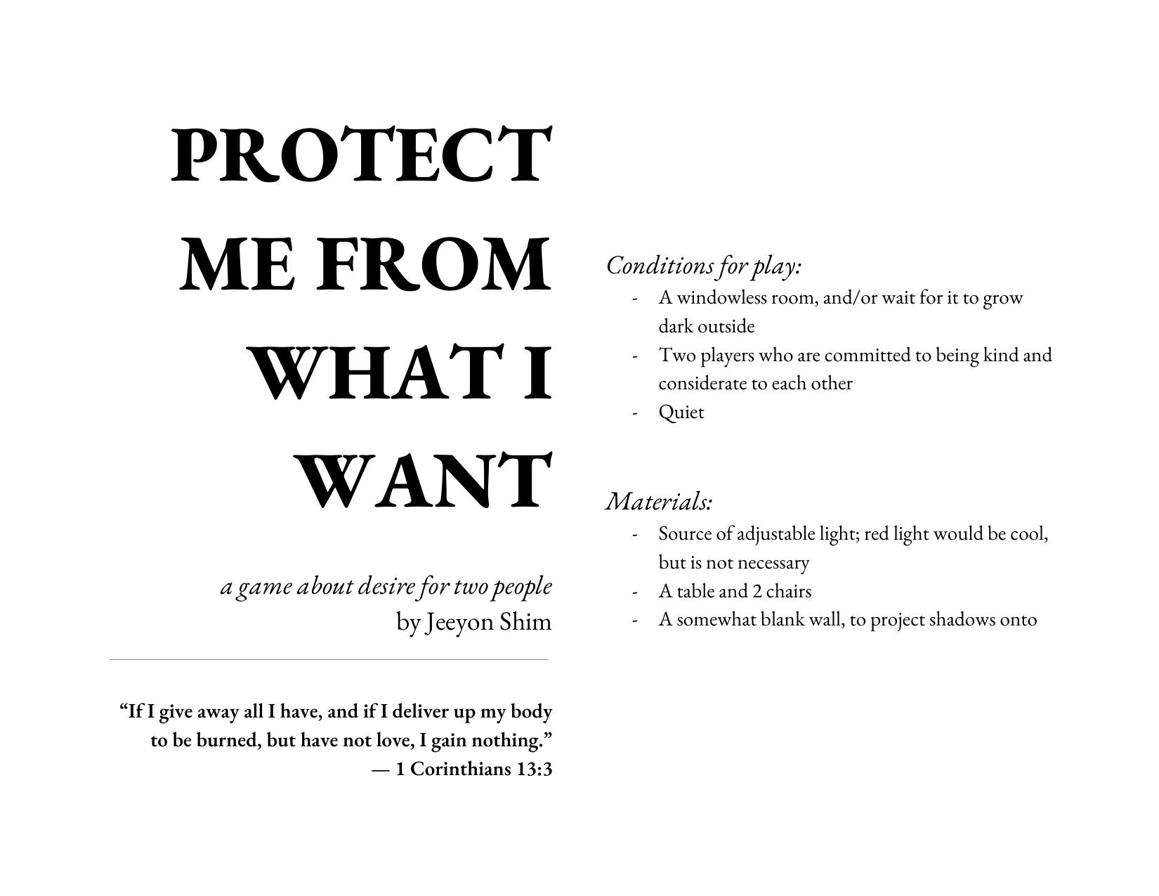 Protect Me From What I Want