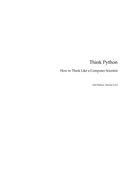 Think Python 2e